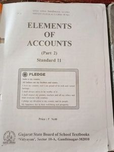 Textbook Of Elements O Accounts Part 2 Std 11