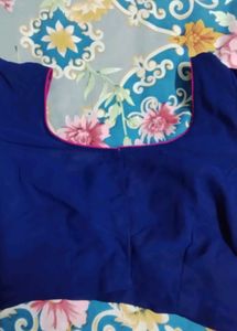 Elegant Blue Embroidered Saree