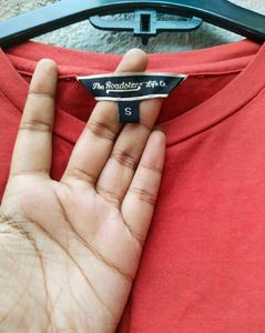 Red Short Sleeve Crop Tshirt
