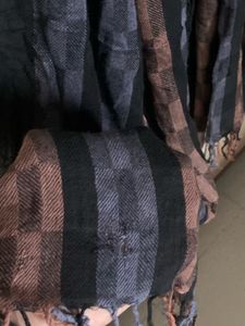 Unisex Color Blocked Pattern Stole