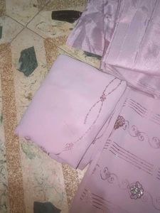 Elegant Pink  dress material new bs tag nhi baki u