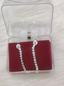925 Sterling Silver Elegant Drop Earrings With Hal