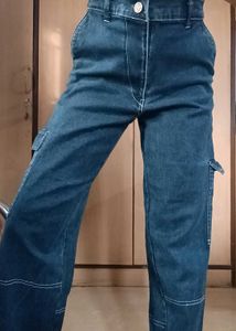 Vintage denim cargo jeans