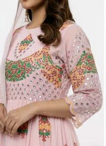 Elegant Pink Anarkali Kurta Set