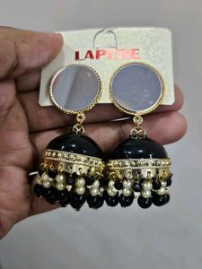 Black Jhumka Earrings