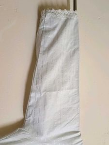 Pretty White Kurta With Lace, Sequin &amp; Thread Work