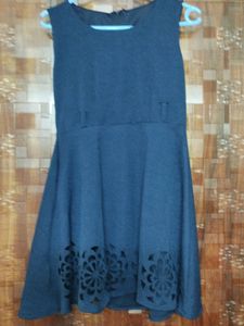 Navy Sleeveless Fit &amp; Flare Dress