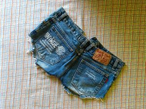 Distressed Denim Shorts