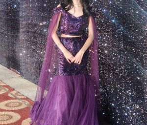 purple mermaid dress for women