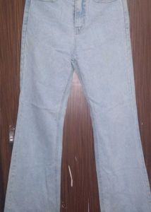 Light Wash Flared Denim Jeans