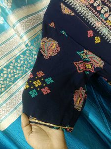 Navy Blue Empire Waist Dress