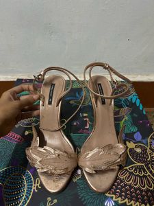 ZARA premium rose gold heels