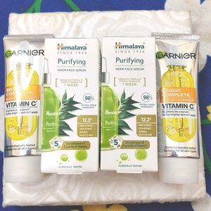 Garnier & Himalaya Face Care Set combo of 4