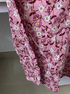 Floral Print Pink Shirt