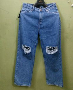 Ripped Knee Denim Jeans