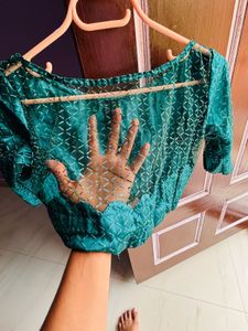 Ombre Green &amp; Blue Saree