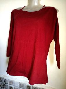 🎊Buy 1, Get 1 Free🎁Maroon 3/4 Sleeve Top