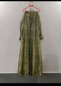 Green Embroidered Gown