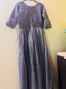 Gray Embellished Maxi Dress