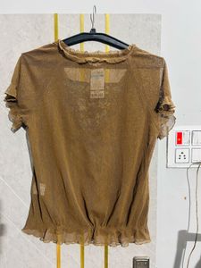 Brown Sheer Top