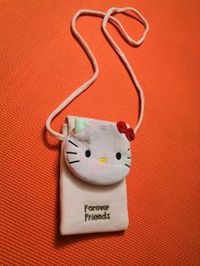 Baby Pink Colour Kitty Sling Bag | Children