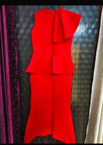 Stunning Red Peplum Dress