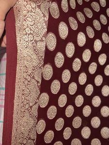 Designer Coffee Brown Beautiful Saree