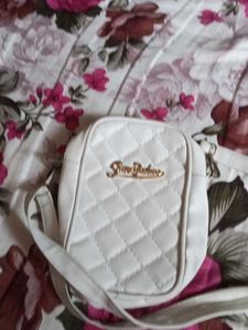 White Quilted Crossbody Bag