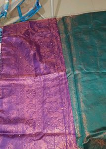 New Silk Saree With Stitched Blouse