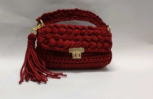 Crochet Hand Bag Totally New