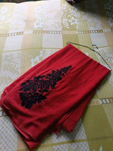 Red Embellished Saree