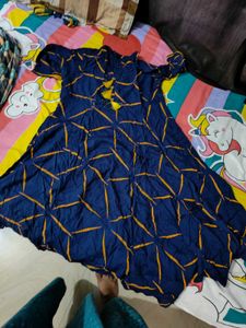 Blue Anarkali Kurti