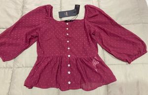 JDY BY ONLYSwiss-Dot Peplum Top