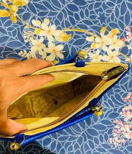 Blue Velvet Handbag