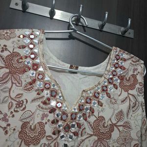 Floral Print Embellished Top