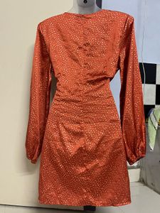 Pintrest Coral One Piece With Balloon Sleeves