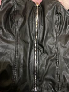 faux leather corset