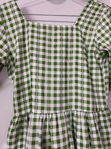 Green Checkered Dress