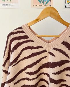 Animal Print Loose Sweater