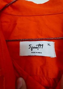 Unisex Orange Casual Shirt