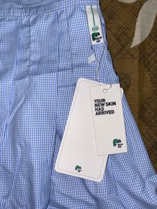 Blue Summer Checks Pleated Skirt