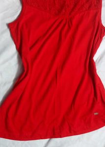 Red Blouse (Lace) Sleeveless