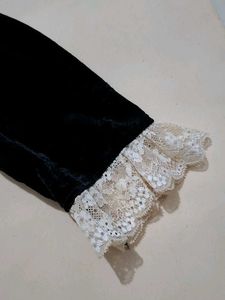 Black Velvet Lace Dress