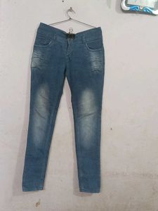 Blue White Combination Jeans