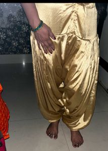 Satin Salwar Golden Colour