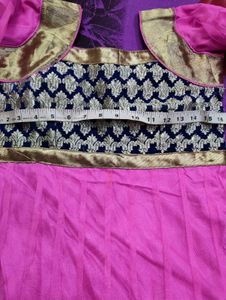Pink &amp; Blue Ethnic Gown