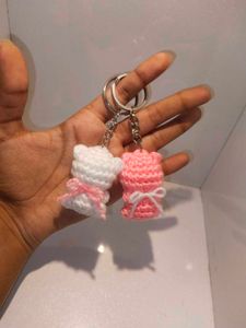 Crochet Mini Bear Keychains 💕