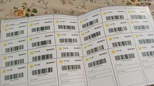 5Sticky Lables+ 5shipping Bag