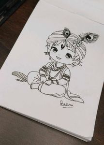Krishna Drawing on paper
