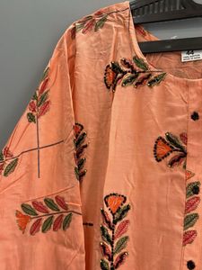 Peach Kurta Set (L)